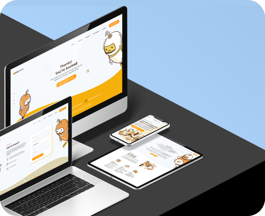 SaaS website mockups