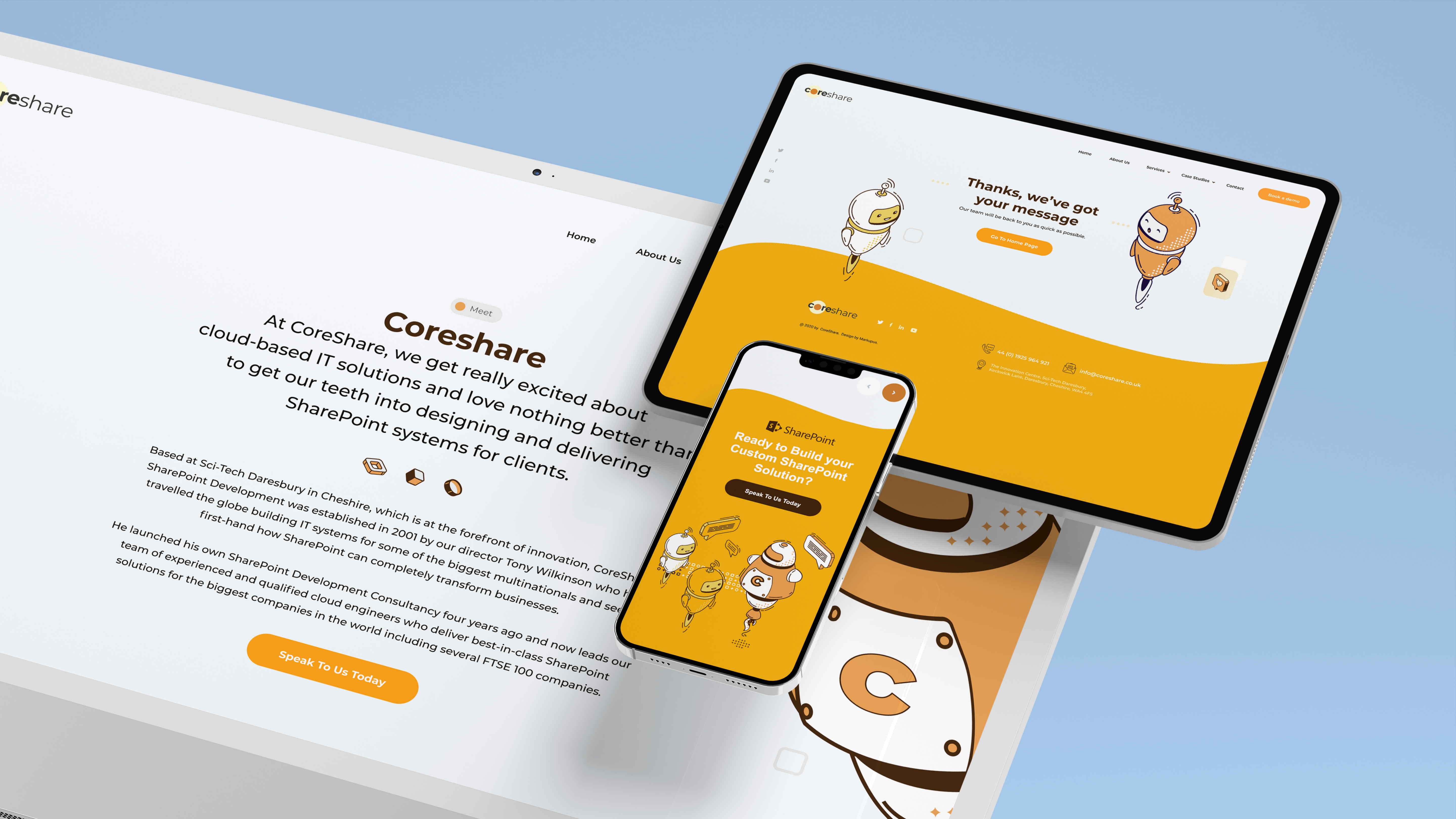 SaaS website mockups