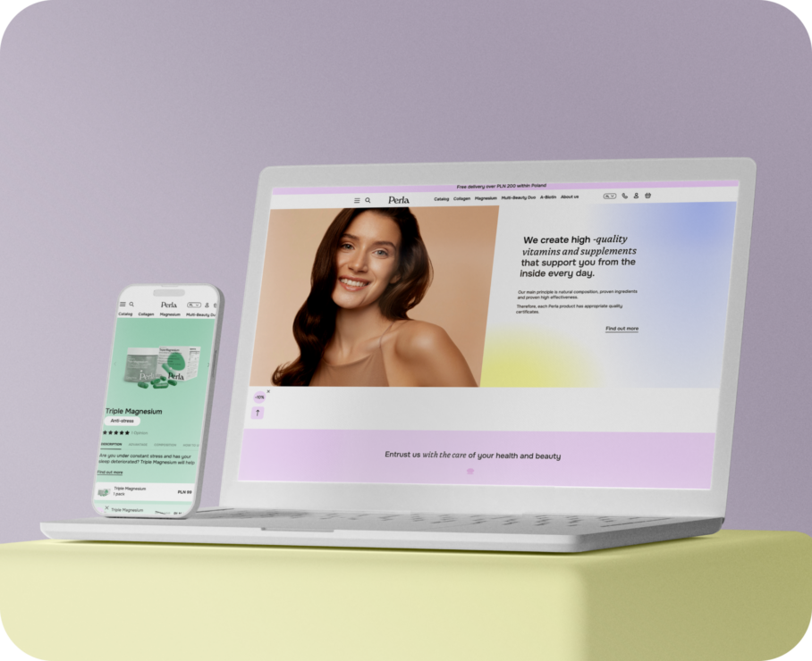 Skincare website design