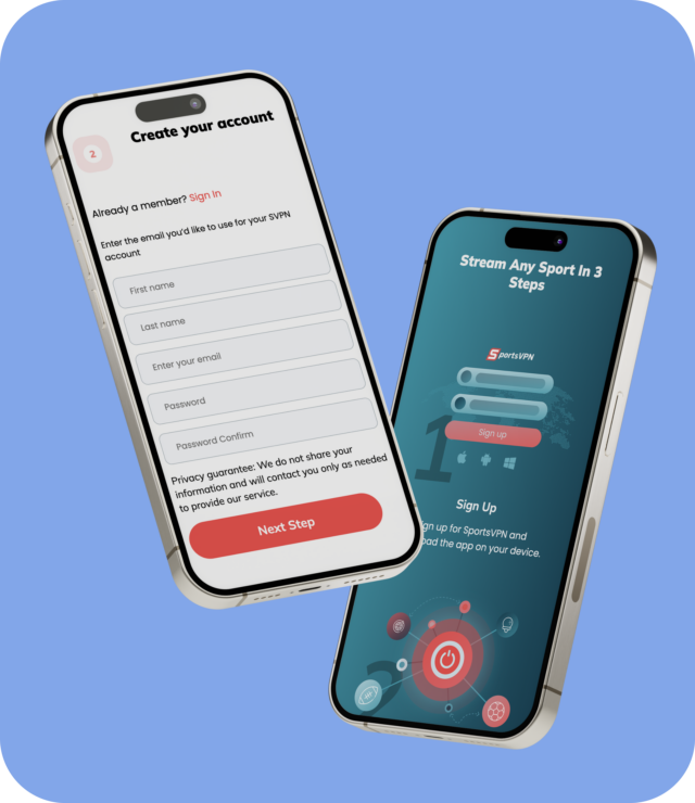 Sports website mobile mockups