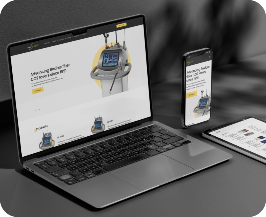 LightScalpel website mockups