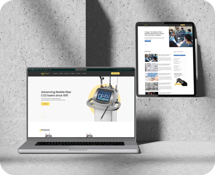 LightScalpel website mockups