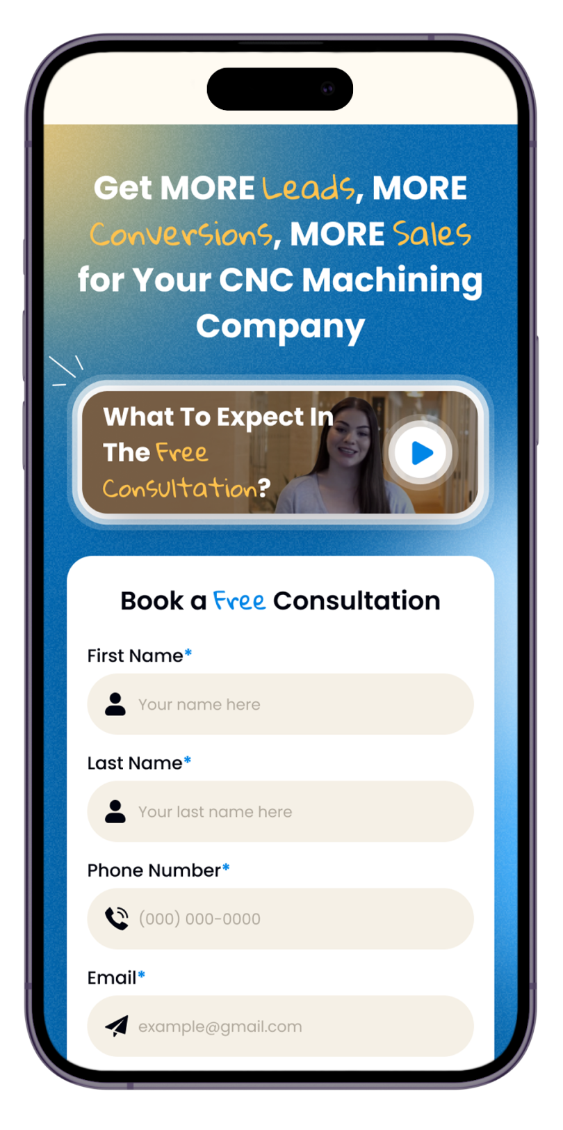 MacRAE's mobile website mockup