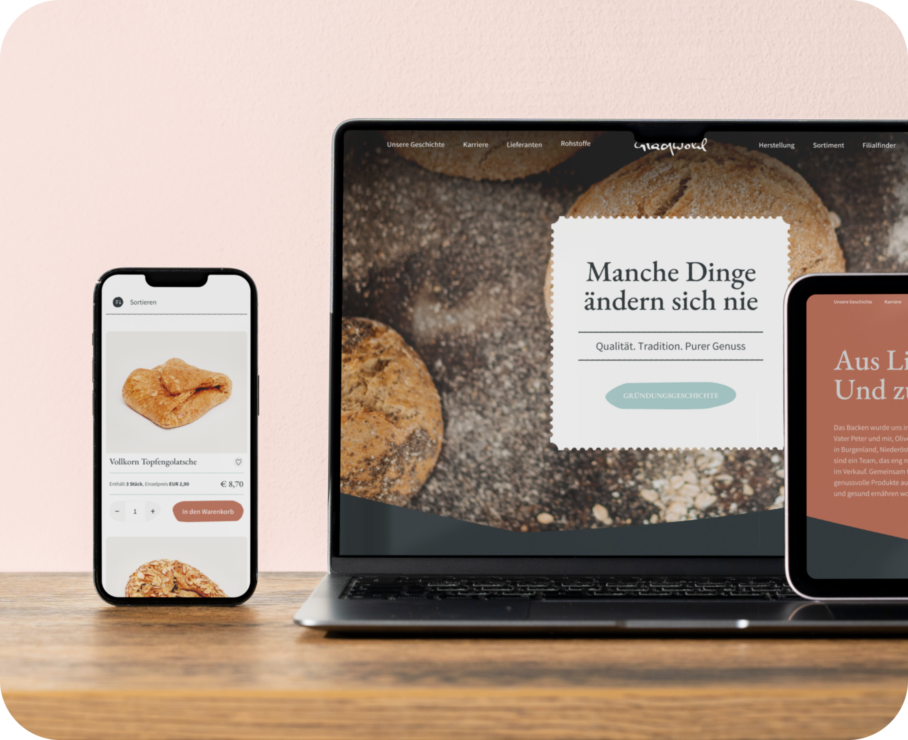 Onpavo Gradwohl website mockups