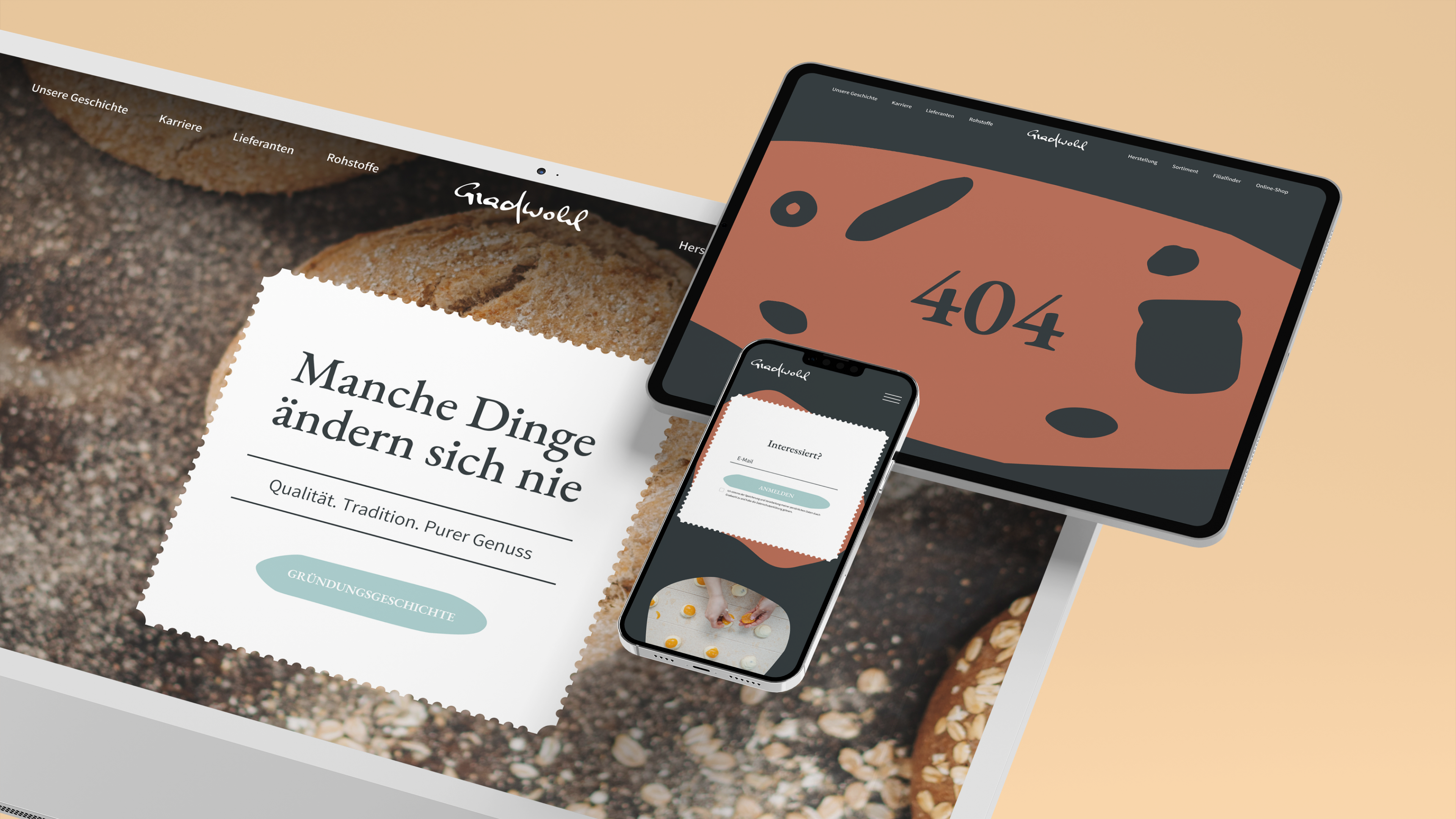 Onpavo Gradwohl website mockups