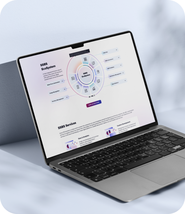 Software development company desktop website mockup