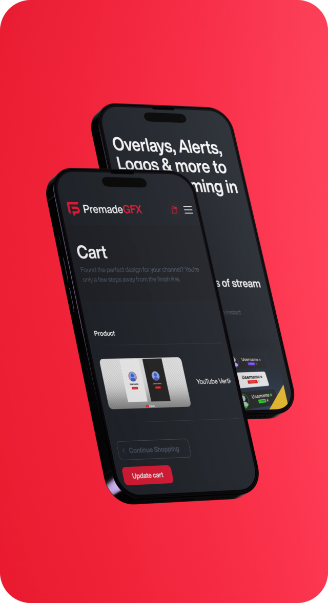 PremadeGFX mobile website mockups
