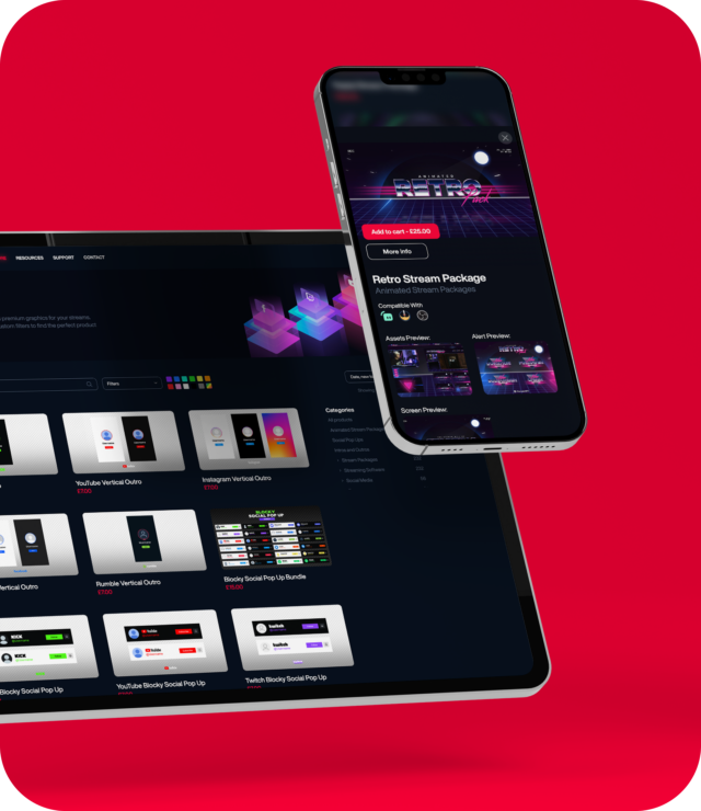PremadeGFX mobile mockups
